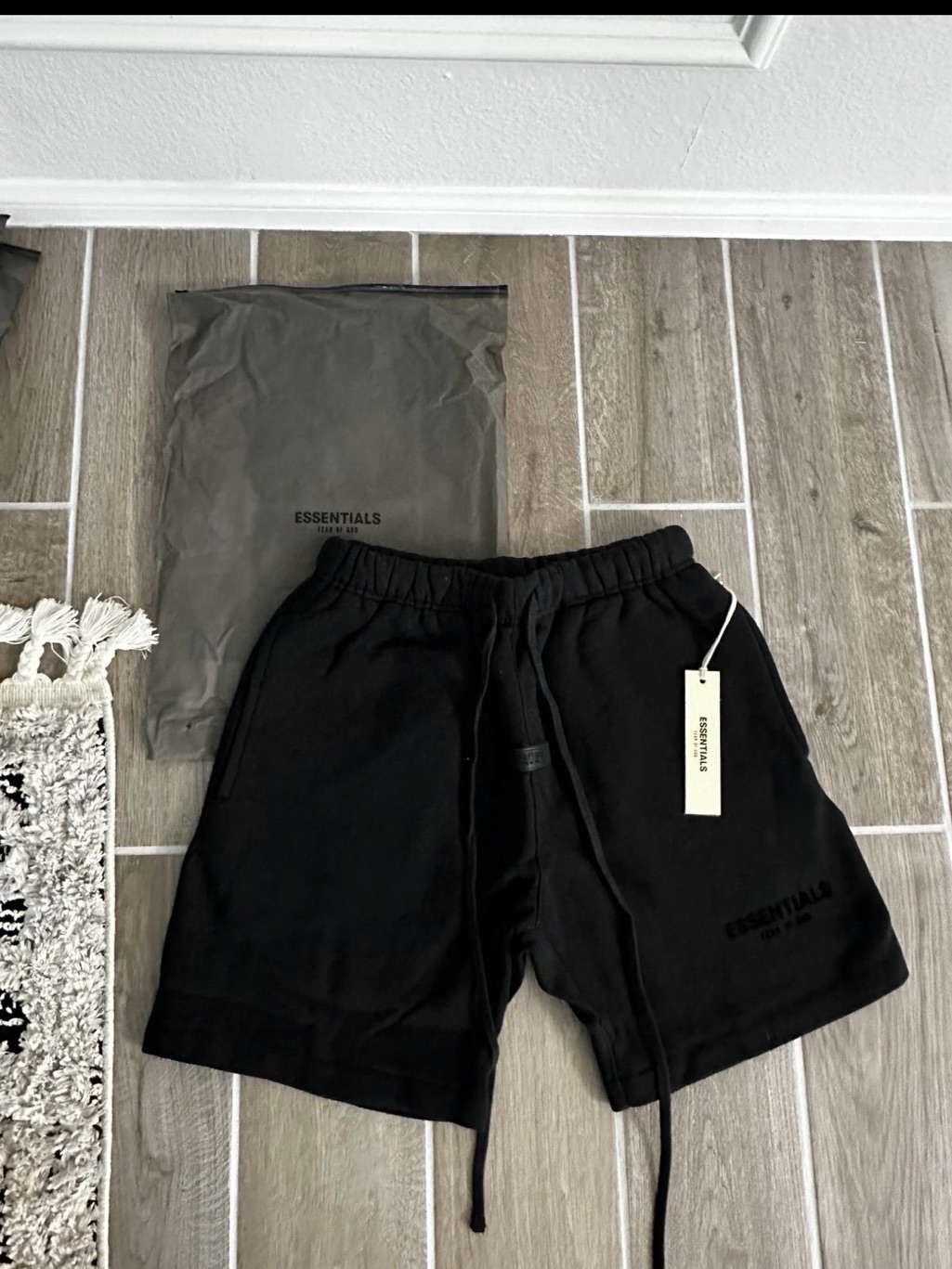 Fear Of God Essentials Black Athletic Drawstring Shorts